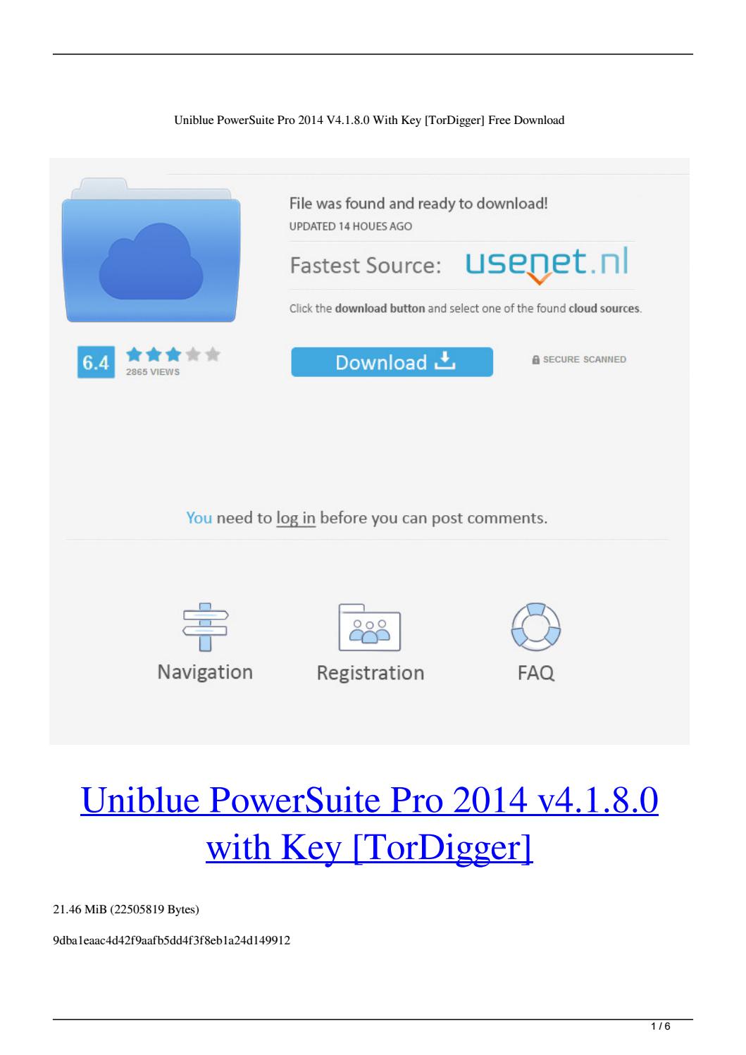 Uniblue powersuite activation serial numbers